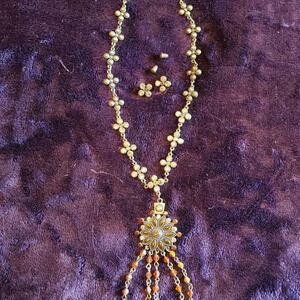 0212. Cookie Lee? Matching Earrings and Necklace Set ~ Perfect for Friends!